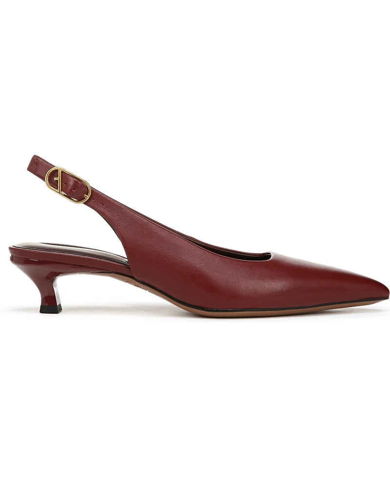 Franco Sarto Women's Marlow Pointed Toe Slingback Kitten Heel Pumps