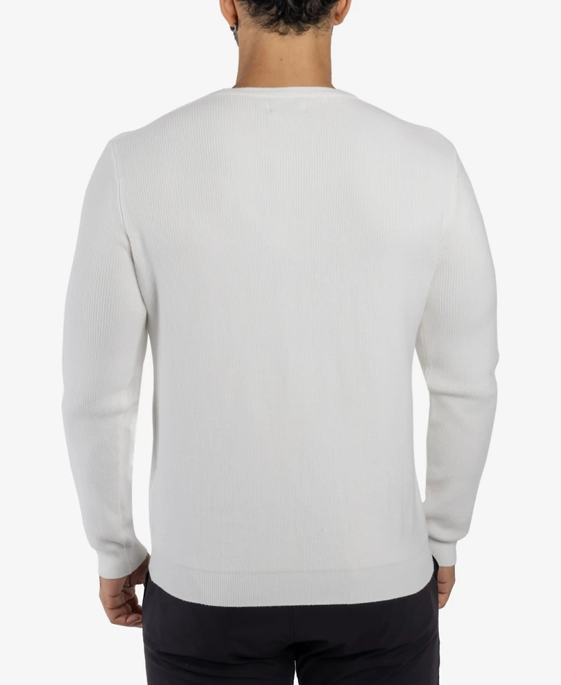 Spring + Mercer Men's Ribbed Crew Neck Sweater