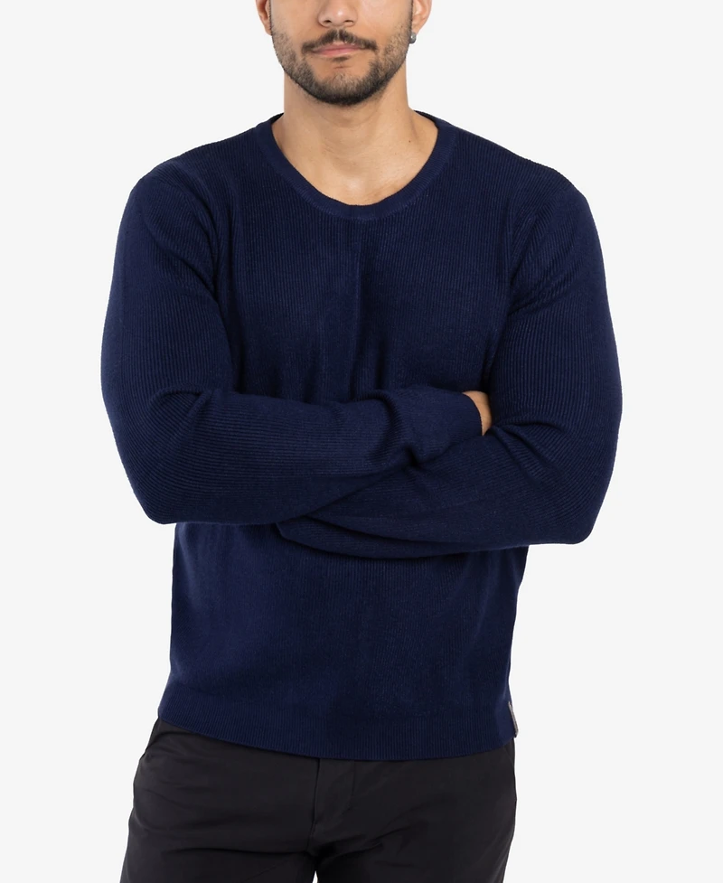 Spring + Mercer Men's Ribbed Crew Neck Sweater