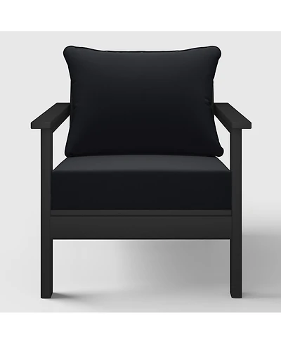 WestinTrends Outdoor Modern Hdpe Patio Club Chair with Deep Seat Cushions