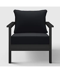 WestinTrends Outdoor Modern Hdpe Patio Club Chair with Deep Seat Cushions