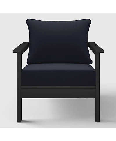 WestinTrends Outdoor Modern Hdpe Patio Club Chair with Deep Seat Cushions