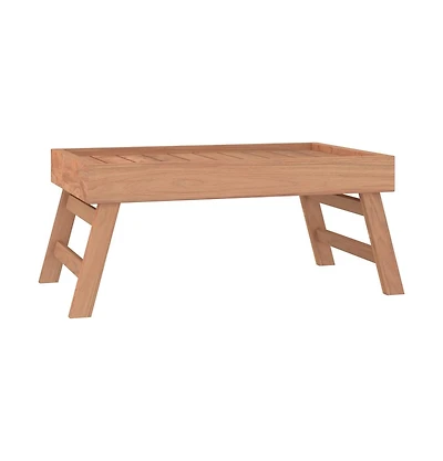 vidaXL Folding Tray 21.7"x13.8"x9.8" Solid Wood Teak
