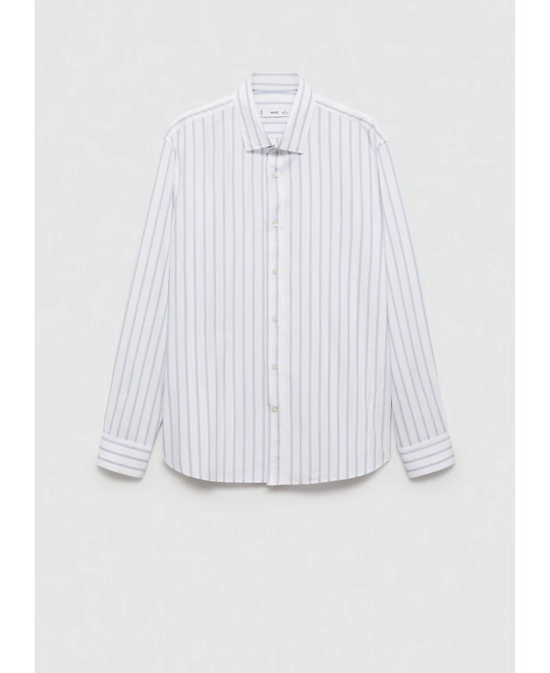 Mango Men's Striped Cotton Shirt