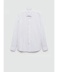 Mango Men's Striped Cotton Shirt
