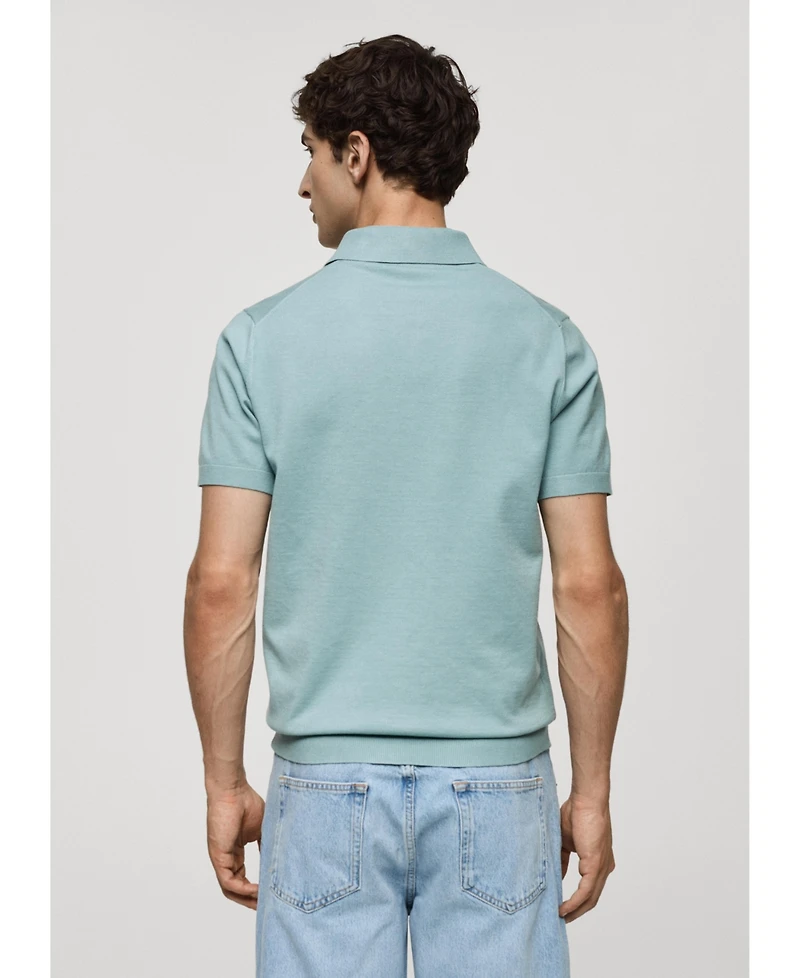 Mango Men's Fine-Knit Polo Shirt