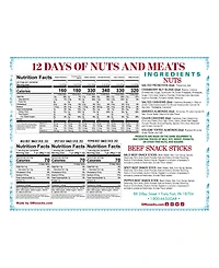 Dm Snacks 12 Days of Winter Wonder Savory Meat Sticks Nut Medley Advent Calendar, 12 Piece