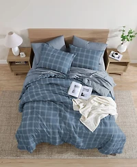 Swift Home Grid Plaid Reversible -Pc. Comforter Set