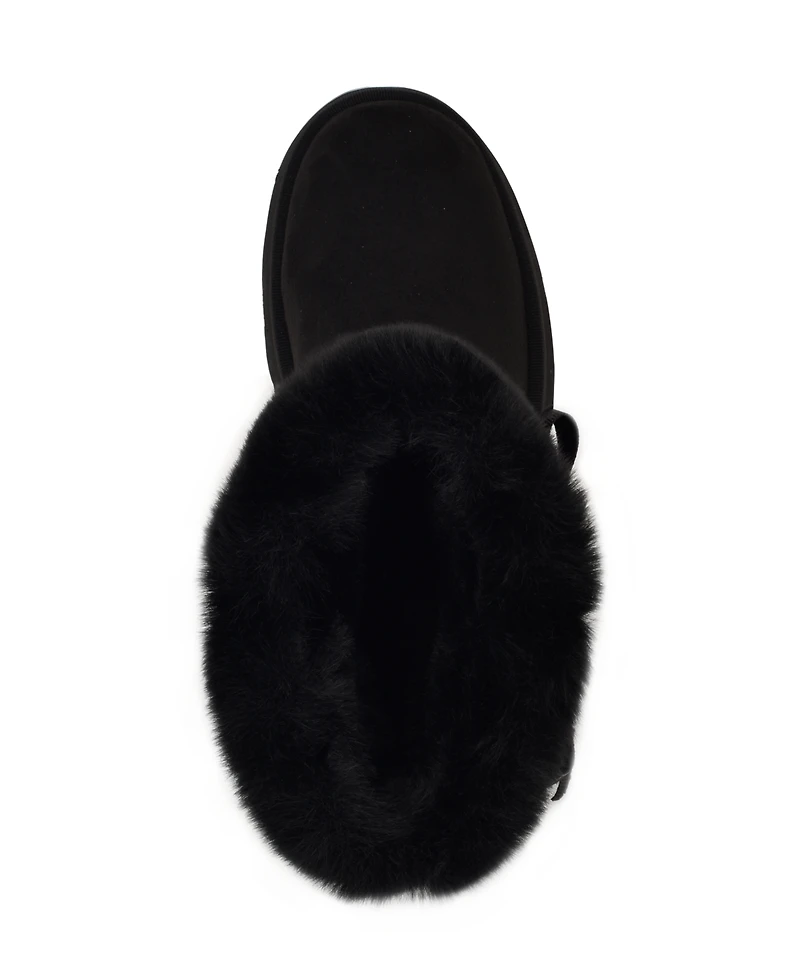 Guess Women's Denla Cold Weather Faux Fur Cozy Booties