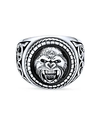 Bling Jewelry Big Statement Biker Style Lion Ring Solid .925 Sterling Silver