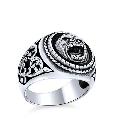Bling Jewelry Big Statement Biker Style Lion Ring Solid .925 Sterling Silver