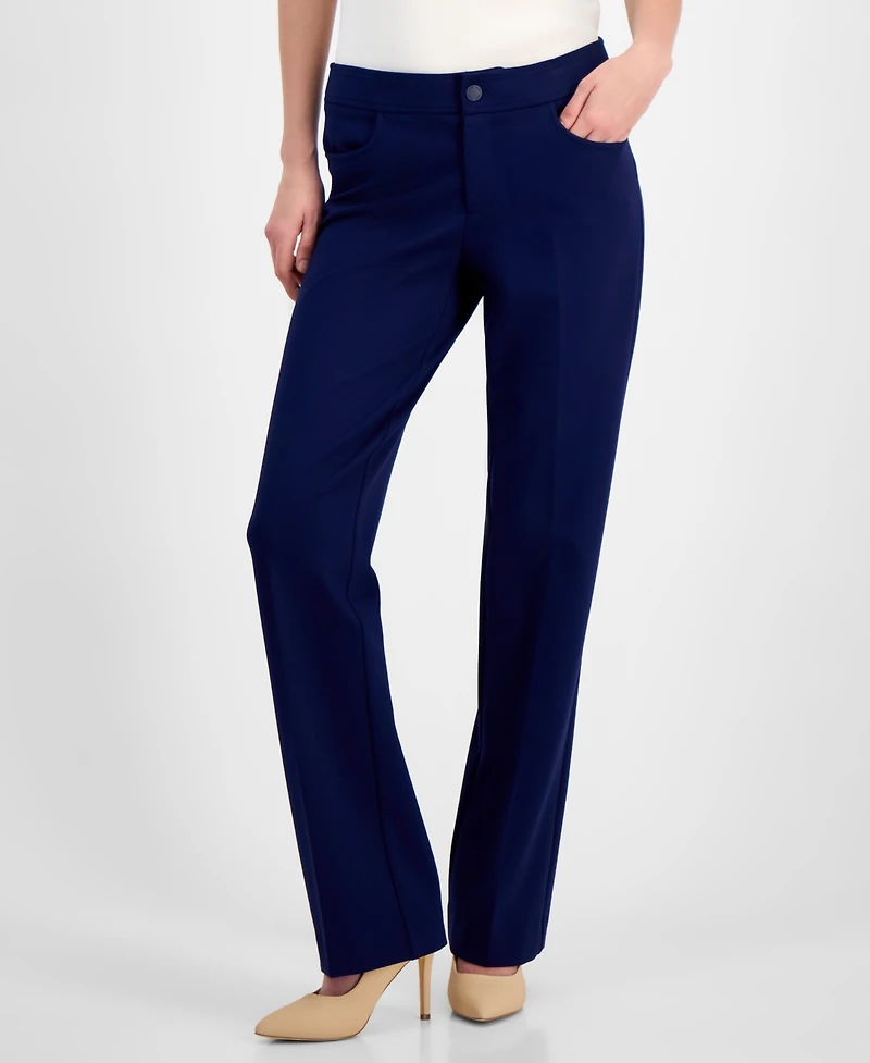 Anne Klein Petite Mid-Rise Bootcut Pants