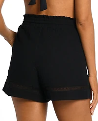 La Blanca Women's Seaside Cotton Shorts Cover-Up
