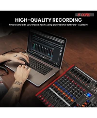 5 Core Audio Mixer 16 Channel Dj Controller Professional Sound Board Bluetooth Usb Mx 16CH