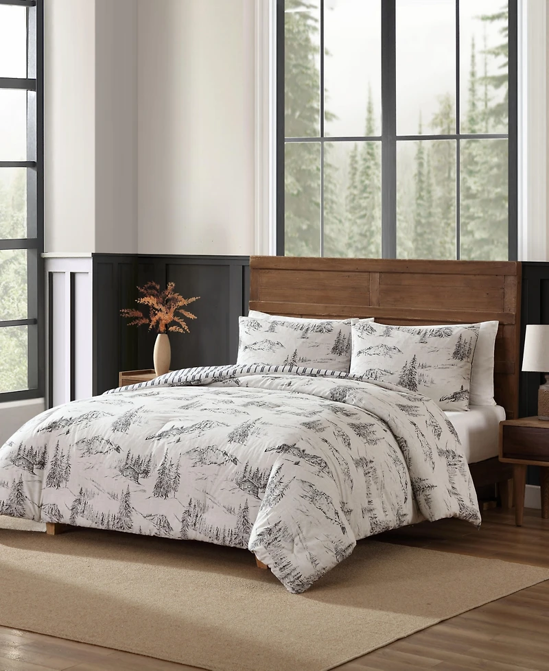 Eddie Bauer Rocky Mountain Cabin Reversible 2-Pc. Duvet Cover Set, Twin