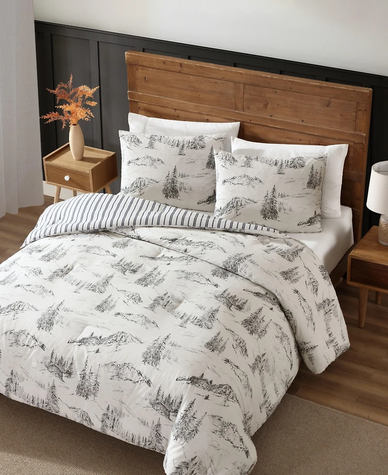 Eddie Bauer Rocky Mountain Cabin Reversible 3-Pc. Comforter Set