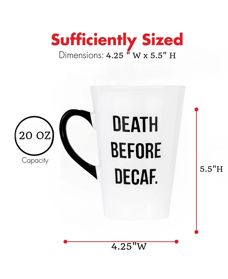 Amici Home Death Before Decaf Coffee Mug