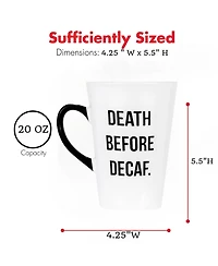 Amici Home Death Before Decaf Coffee Mug