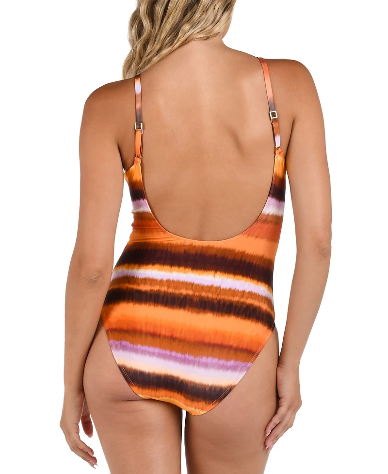 La Blanca Women's Upon Horizon Plunge One-Piece Swimsuit