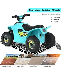 6V Kids Electric Quad Atv 4 Wheels Ride On Toy Toddlers Forward&Reverse