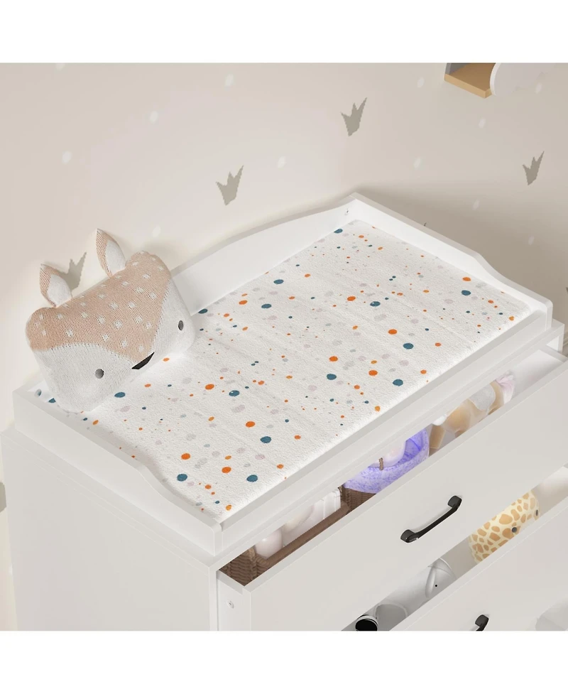 Homsee 3-Drawer White Wooden Storage Organizer Cabinet