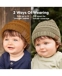 KeaBabies 3pk Warmzy Baby Beanies, 0-36 months Hats, Winter Hat for Newborn, Infant, Toddlers, Boys, Girls