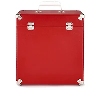 Gpo Retro SWB18RED 12" Vinyl Record Case 35 Count Capacity with Removable Lid - Red