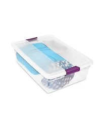 Sterilite 32 Quart Clear View Storage Container Tote w/ Latching Lid