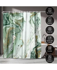 Abstract Shower Curtain Marble Petroleum by Pi Creative Art