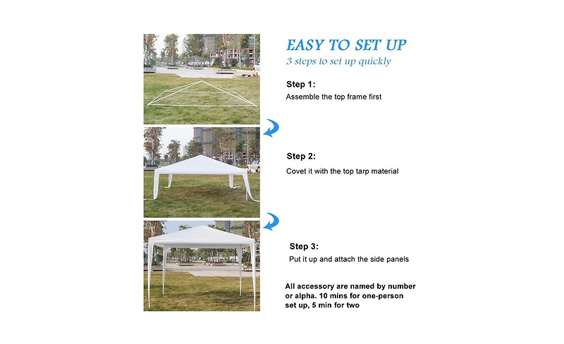 Slickblue Waterproof Tent with Spiral Tubes Durable Shelter for Outdoor Events and Camping