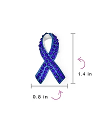 Bling Jewelry Cancer Awareness Brooch Pin Multi Color Crystal Enamel Support Symbol