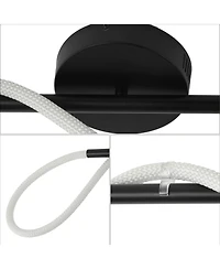 Jonathan Y Alessio Contemporary Minimalist 360 Adjustable Silicone Neon Rope Dimmable Linear Integrated Led Flush Mount