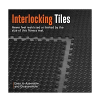 Squatz Thick Puzzle Exercise Mat, 25-Piece Eva Foam Interlocking Tiles for Gym Flooring