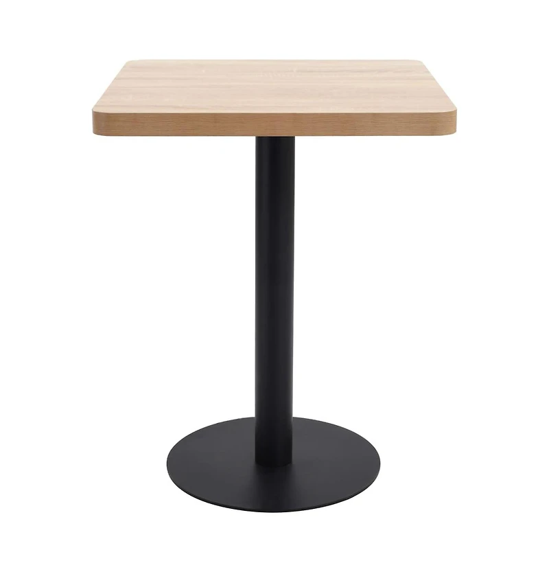 vidaXL Bistro Table Light Brown 23.6"x23.6" Mdf