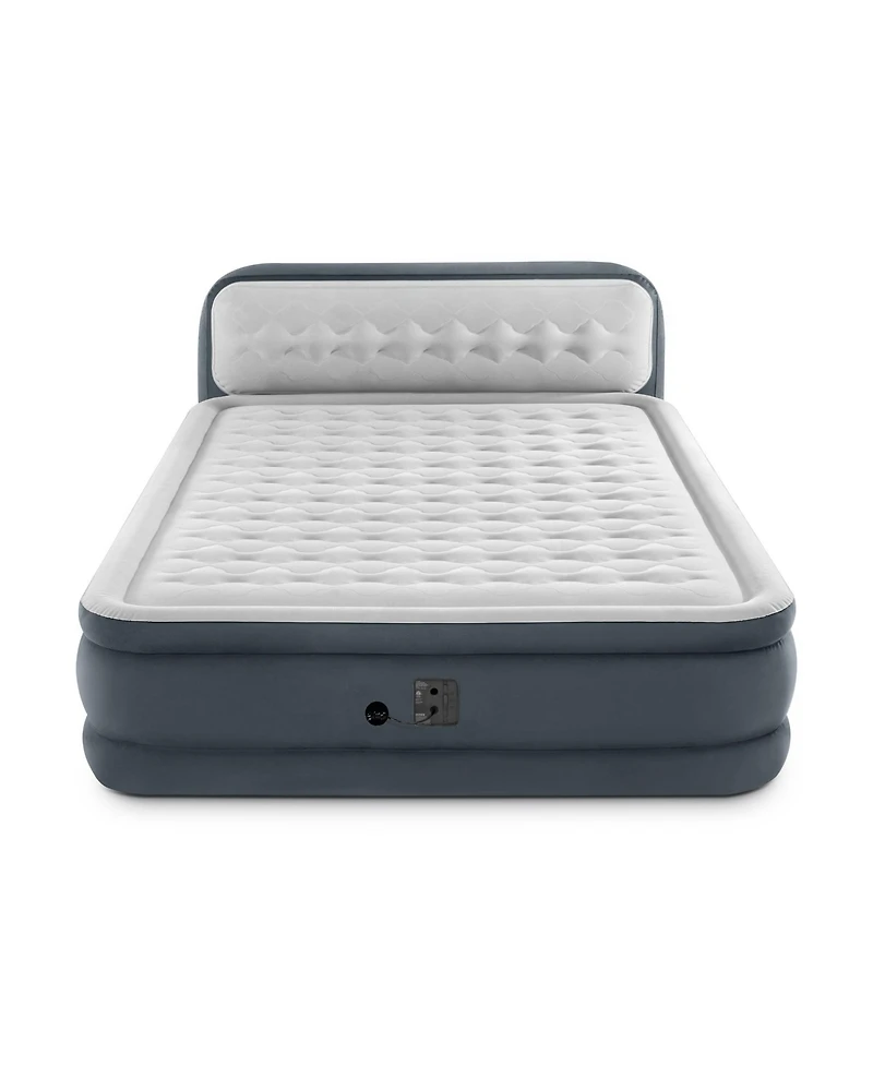 Intex Dura Beam Ultra Plush Headboard Airbed w/Built In Pump, Queen (2 Pack)