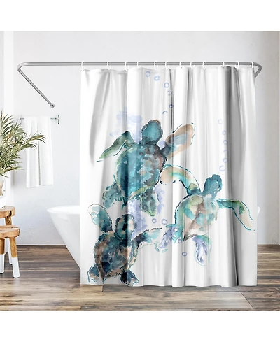 Coastal Shower Curtain Revolving Motion by Suren Nersisyan