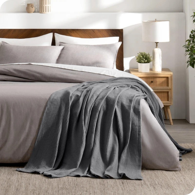 Bare Home Cotton Waffle Blanket Twin/Twin Xl