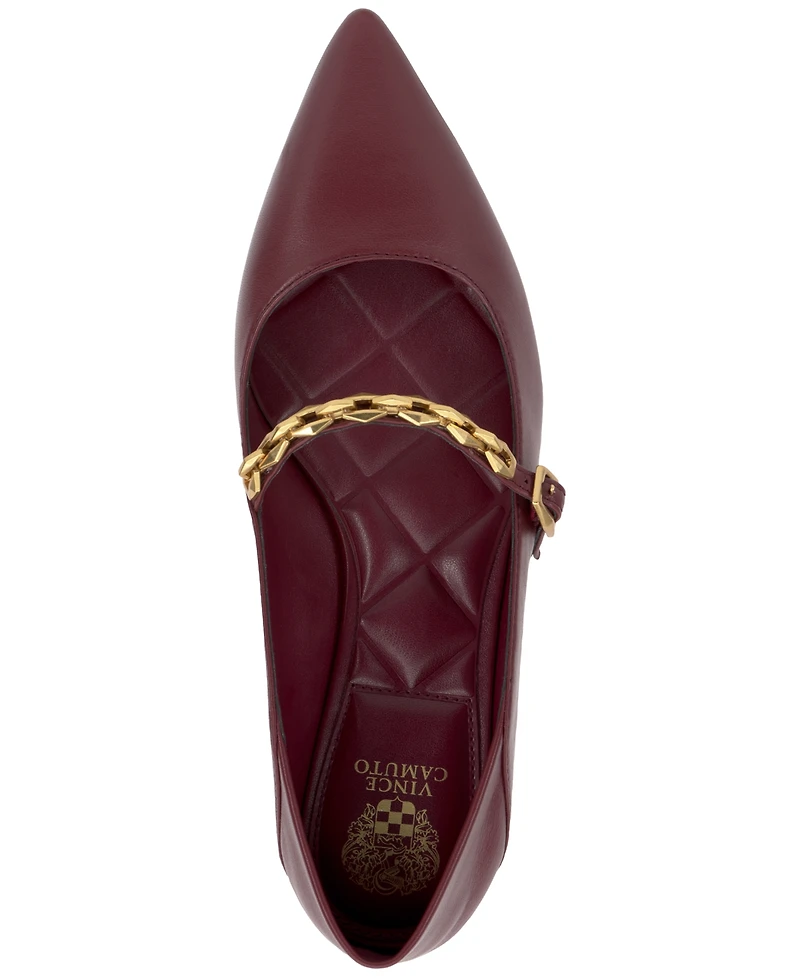 Vince Camuto Women's Aylin Chain Strap Ballet Flats