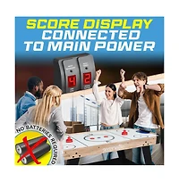 SereneLife 54" Air Hockey Table with Digital Led Scoreboard, 12V Fan Motor, and Pucks
