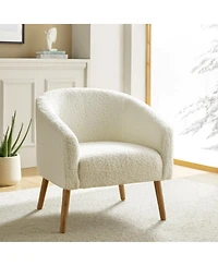 Hulala Home Modern Sebastian 30"W Boucle Armchair Solid Wood Leg