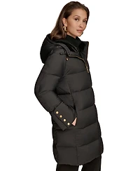 Donna Karan New York Women's Hooded Down Puffer Coat