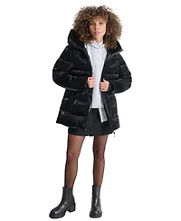 Dkny Women's Shine Hooded Anorak Puffer Coat