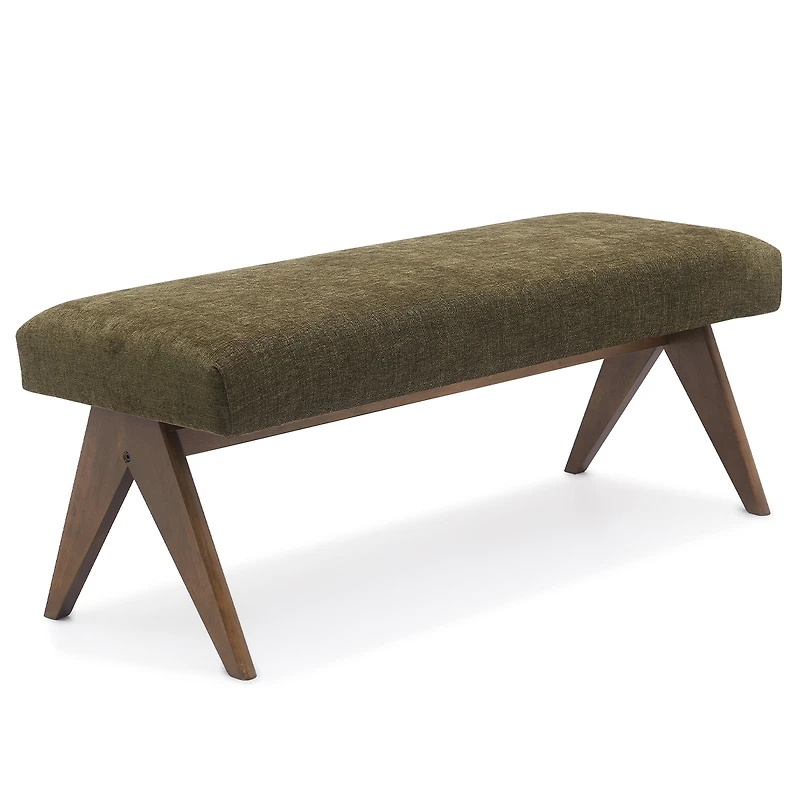Breakfast Nook Bench Cushioned Dining with V-Shaped Legs,Dining Table Seat Restaurant Banquette Seating-Maison Boucle