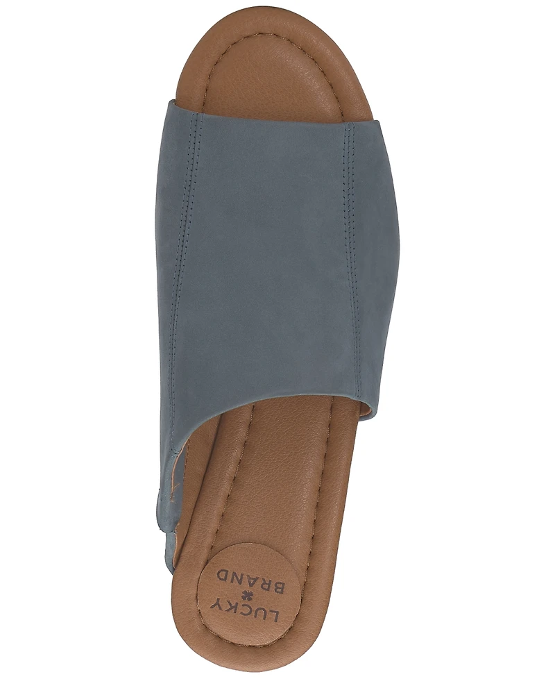 Lucky Brand Women's Malenka Slip-On Wedge Sandals