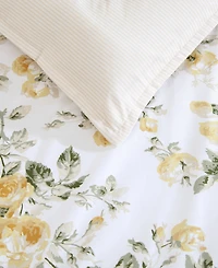 Laura Ashley Roses Reversible -Pc. Comforter Set