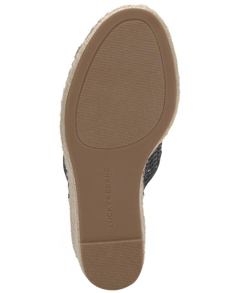 Lucky Brand Women's Cabriah Espadrille Wedge Woven Sandals