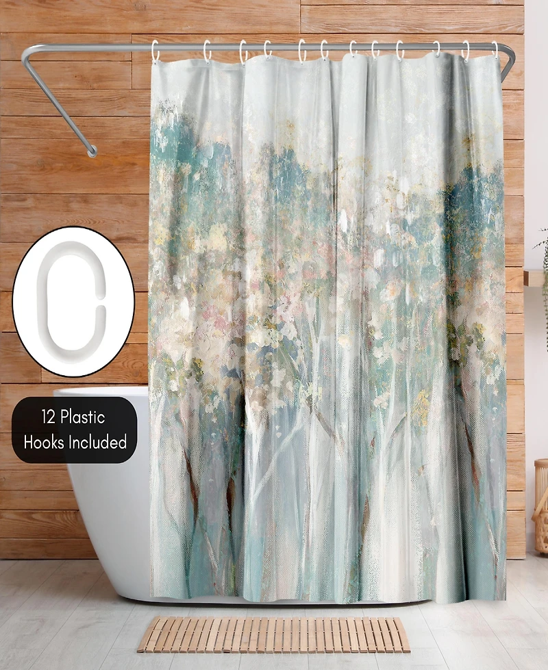 71x74 Shower Curtain - Colorful Abstract Design - Dewy Iii by Pi Creative Art