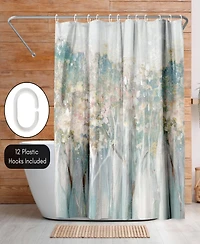 71x74 Shower Curtain - Colorful Abstract Design - Dewy Iii by Pi Creative Art