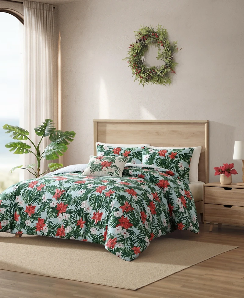 Tommy Bahama Home Festive Palms Reversible 3-Pc. Comforter Set, King