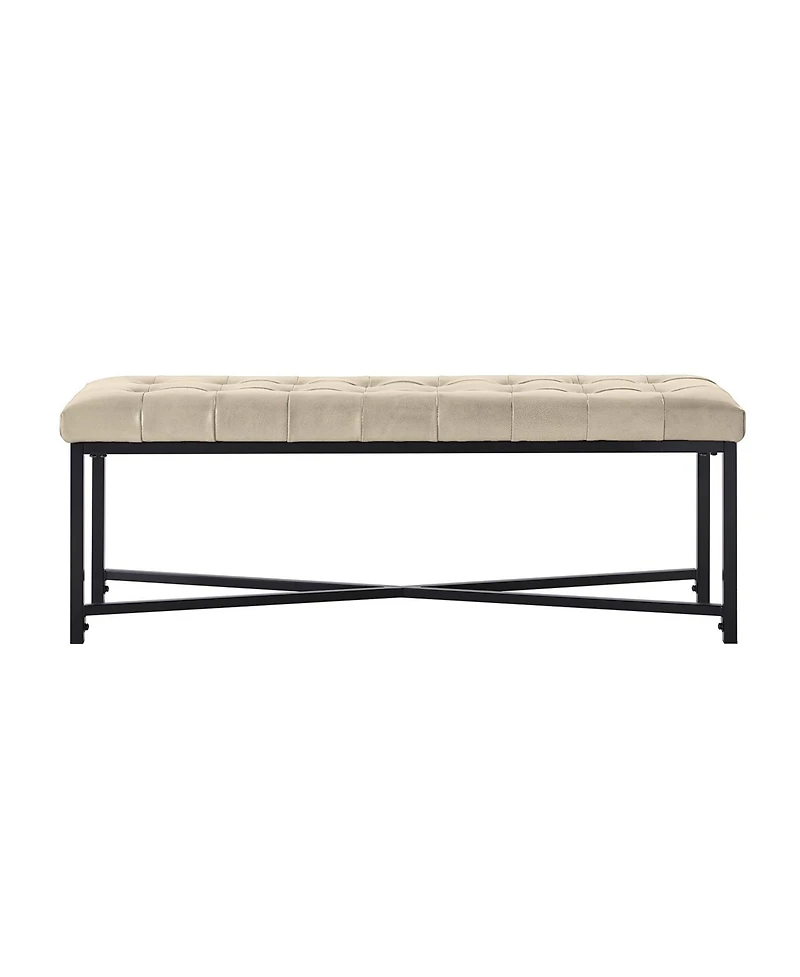 Hulala Home Eberhard Modern Upholstered Flip Top Storage Bench with Button-Tufted